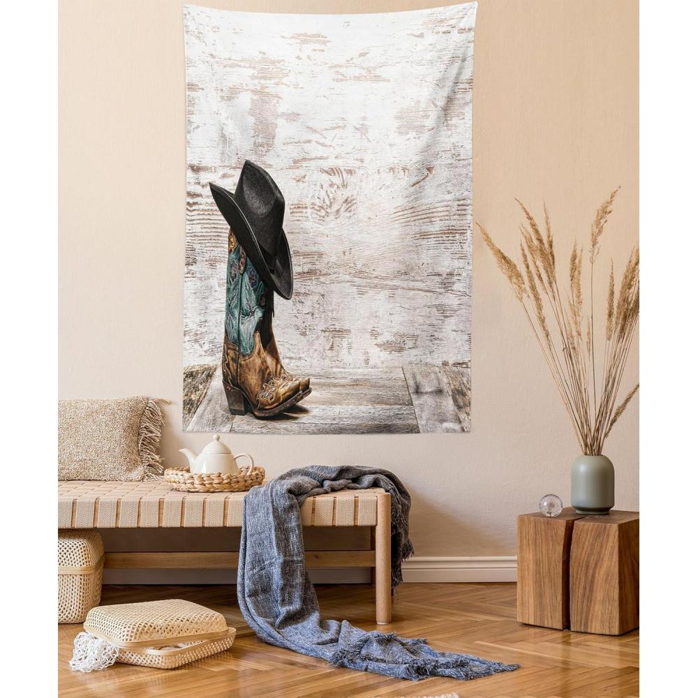 imageAmbesonne Rustic Tapestry Close Line of Poppy Petals Field Meadow Summer Holiday Sun Plant Floral Theme Wide Wall Hanging for Bedroom Living Room Dorm 60quot X 40quot Orange BrownBlack and Brown