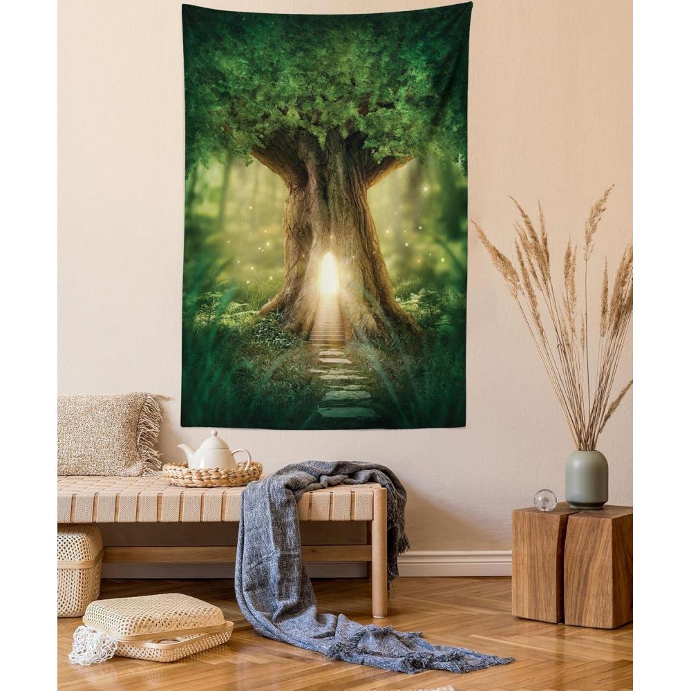 imageAmbesonne Rustic Tapestry Close Line of Poppy Petals Field Meadow Summer Holiday Sun Plant Floral Theme Wide Wall Hanging for Bedroom Living Room Dorm 60quot X 40quot Orange BrownBrown Yellow
