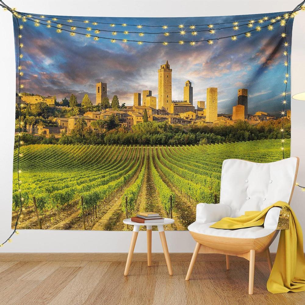 imageAmbesonne Rustic Tapestry Close Line of Poppy Petals Field Meadow Summer Holiday Sun Plant Floral Theme Wide Wall Hanging for Bedroom Living Room Dorm 60quot X 40quot Orange BrownApricot Green