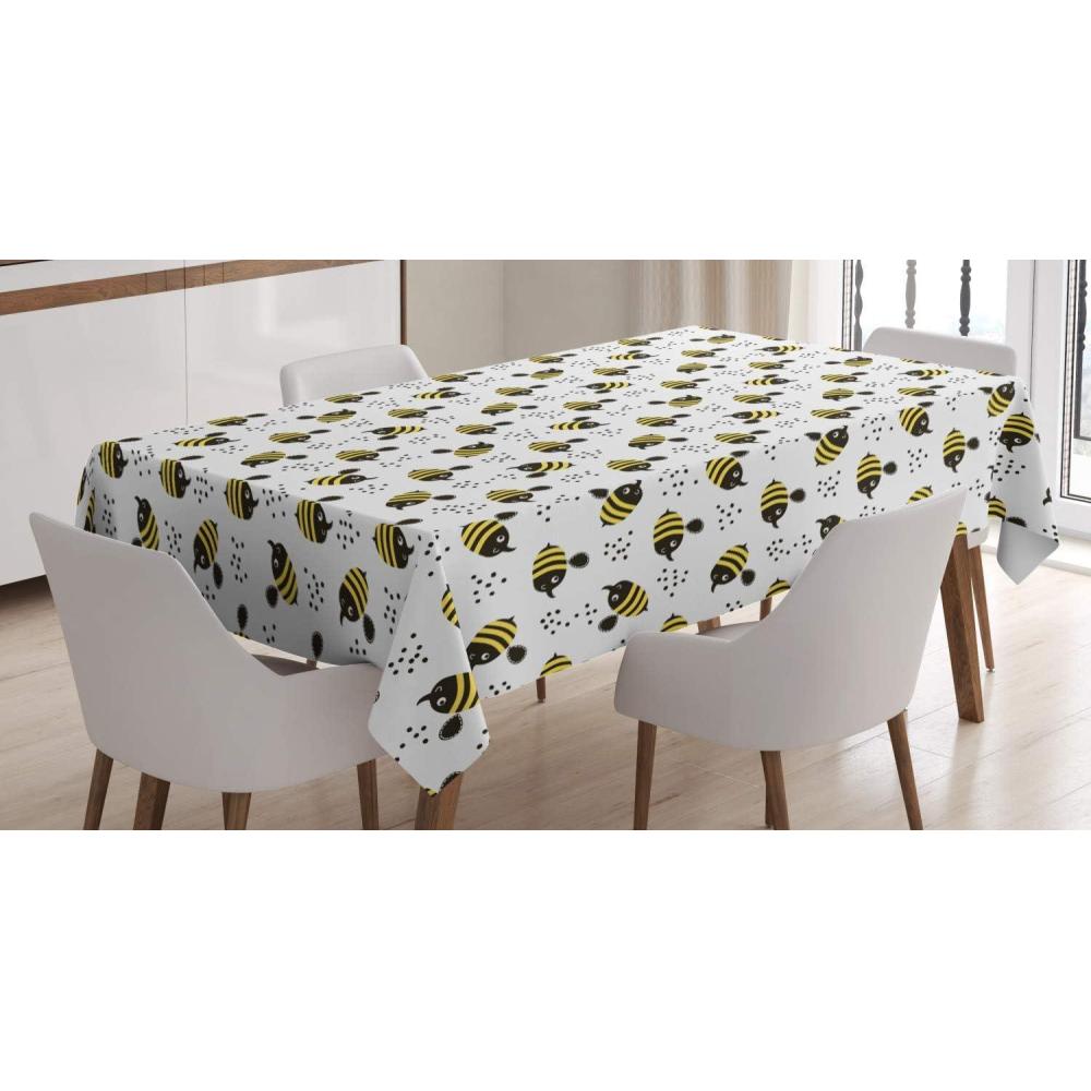 imageAmbesonne Tan and Brown Tablecloth Old Fashioned Check Plaid Pattern Scottish Tartan Inspired Geometric Design Rectangular Table Cover for Dining Room Kitchen Decor 52quot X 70quot Brown TanYellow White Black