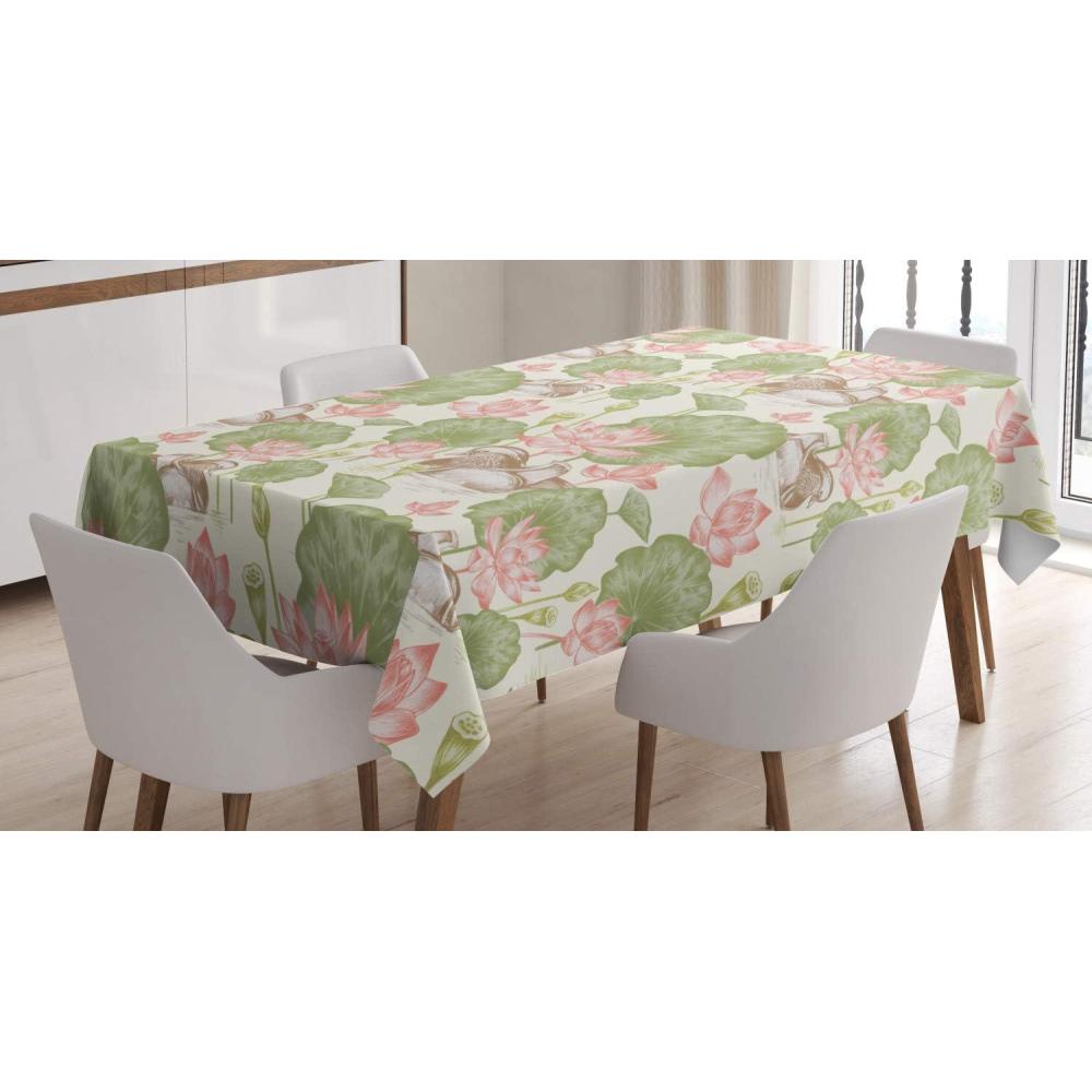 imageAmbesonne Tan and Brown Tablecloth Old Fashioned Check Plaid Pattern Scottish Tartan Inspired Geometric Design Rectangular Table Cover for Dining Room Kitchen Decor 52quot X 70quot Brown TanPink Green