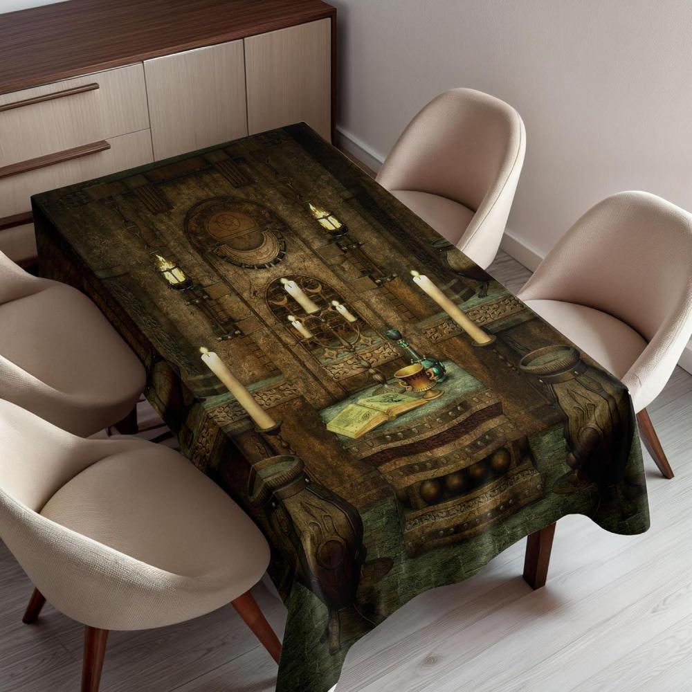 imageAmbesonne Tan and Brown Tablecloth Old Fashioned Check Plaid Pattern Scottish Tartan Inspired Geometric Design Rectangular Table Cover for Dining Room Kitchen Decor 52quot X 70quot Brown TanBrown