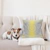 Ambesonne Animal Throw Pillow Cushion Cover, Fox Sleeping Funny Creature in Watercolor Art Design, Decorative Square Accent Pillow Case, 20″ X 20″, Apricot and White(Yellow Grey)