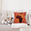 Ambesonne Animal Throw Pillow Cushion Cover, Fox Sleeping Funny Creature in Watercolor Art Design, Decorative Square Accent Pillow Case, 20″ X 20″, Apricot and White(Orange Brown)