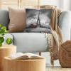 Ambesonne Animal Throw Pillow Cushion Cover, Fox Sleeping Funny Creature in Watercolor Art Design, Decorative Square Accent Pillow Case, 20″ X 20″, Apricot and White(Dark Grey)