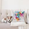 Ambesonne Animal Throw Pillow Cushion Cover, Fox Sleeping Funny Creature in Watercolor Art Design, Decorative Square Accent Pillow Case, 20″ X 20″, Apricot and White(Pink Grey)