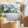 Ambesonne Animal Throw Pillow Cushion Cover, Fox Sleeping Funny Creature in Watercolor Art Design, Decorative Square Accent Pillow Case, 20″ X 20″, Apricot and White(Teal Turquoise Black)