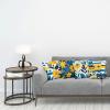Ambesonne Animal Throw Pillow Cushion Cover, Fox Sleeping Funny Creature in Watercolor Art Design, Decorative Square Accent Pillow Case, 20″ X 20″, Apricot and White(Yellow Dark Sky Blue)