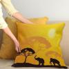 Ambesonne Animal Throw Pillow Cushion Cover, Fox Sleeping Funny Creature in Watercolor Art Design, Decorative Square Accent Pillow Case, 20″ X 20″, Apricot and White(Yellow Brown)