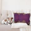 Ambesonne Animal Throw Pillow Cushion Cover, Fox Sleeping Funny Creature in Watercolor Art Design, Decorative Square Accent Pillow Case, 20″ X 20″, Apricot and White(Yellow Purple)