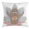 Ambesonne Animal Throw Pillow Cushion Cover, Fox Sleeping Funny Creature in Watercolor Art Design, Decorative Square Accent Pillow Case, 20″ X 20″, Apricot and White(Pink Brown)