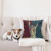 Ambesonne Animal Throw Pillow Cushion Cover, Fox Sleeping Funny Creature in Watercolor Art Design, Decorative Square Accent Pillow Case, 20″ X 20″, Apricot and White(Red Navy)