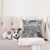 Ambesonne Animal Throw Pillow Cushion Cover, Fox Sleeping Funny Creature in Watercolor Art Design, Decorative Square Accent Pillow Case, 20″ X 20″, Apricot and White(Black Grey)