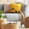 Ambesonne Animal Throw Pillow Cushion Cover, Fox Sleeping Funny Creature in Watercolor Art Design, Decorative Square Accent Pillow Case, 20″ X 20″, Apricot and White(Yellow Brown)