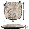 Ambesonne Black and White Chair Seating Cushion Set of 4, Vintage Floral Pattern Victorian Classic Royal Inspired New Modern Art, Anti-Slip Seat Padding for Kitchen & Patio, 16″x16″, White and Black(Dark Brown Pale Brown)