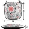 Ambesonne Black and White Chair Seating Cushion Set of 4, Vintage Floral Pattern Victorian Classic Royal Inspired New Modern Art, Anti-Slip Seat Padding for Kitchen & Patio, 16″x16″, White and Black(Vermilion Black White)