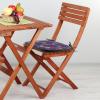 Ambesonne Black and White Chair Seating Cushion Set of 4, Vintage Floral Pattern Victorian Classic Royal Inspired New Modern Art, Anti-Slip Seat Padding for Kitchen & Patio, 16″x16″, White and Black(Orange Pale Blue Purple)