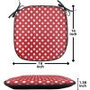 Ambesonne Black and White Chair Seating Cushion Set of 4, Vintage Floral Pattern Victorian Classic Royal Inspired New Modern Art, Anti-Slip Seat Padding for Kitchen & Patio, 16″x16″, White and Black(Vermilion)