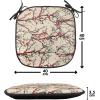 Ambesonne Black and White Chair Seating Cushion Set of 4, Vintage Floral Pattern Victorian Classic Royal Inspired New Modern Art, Anti-Slip Seat Padding for Kitchen & Patio, 16″x16″, White and Black(Beige Scarlet Black)