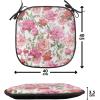 Ambesonne Black and White Chair Seating Cushion Set of 4, Vintage Floral Pattern Victorian Classic Royal Inspired New Modern Art, Anti-Slip Seat Padding for Kitchen & Patio, 16″x16″, White and Black(Pale Pink Hot Pink)