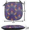 Ambesonne Black and White Chair Seating Cushion Set of 4, Vintage Floral Pattern Victorian Classic Royal Inspired New Modern Art, Anti-Slip Seat Padding for Kitchen & Patio, 16″x16″, White and Black(Orange Pale Blue Purple)
