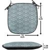 Ambesonne Black and White Chair Seating Cushion Set of 4, Vintage Floral Pattern Victorian Classic Royal Inspired New Modern Art, Anti-Slip Seat Padding for Kitchen & Patio, 16″x16″, White and Black(Turquoise Brown)