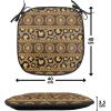 Ambesonne Black and White Chair Seating Cushion Set of 4, Vintage Floral Pattern Victorian Classic Royal Inspired New Modern Art, Anti-Slip Seat Padding for Kitchen & Patio, 16″x16″, White and Black(Umber Brown Marigold)