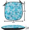 Ambesonne Black and White Chair Seating Cushion Set of 4, Vintage Floral Pattern Victorian Classic Royal Inspired New Modern Art, Anti-Slip Seat Padding for Kitchen & Patio, 16″x16″, White and Black(Blue Sky Blue Pale Blue)
