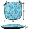 Ambesonne Black and White Chair Seating Cushion Set of 4, Vintage Floral Pattern Victorian Classic Royal Inspired New Modern Art, Anti-Slip Seat Padding for Kitchen & Patio, 16″x16″, White and Black(Blue Sky Blue Pale Blue)