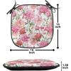 Ambesonne Black and White Chair Seating Cushion Set of 4, Vintage Floral Pattern Victorian Classic Royal Inspired New Modern Art, Anti-Slip Seat Padding for Kitchen & Patio, 16″x16″, White and Black(White Pink Blush)