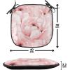 Ambesonne Black and White Chair Seating Cushion Set of 4, Vintage Floral Pattern Victorian Classic Royal Inspired New Modern Art, Anti-Slip Seat Padding for Kitchen & Patio, 16″x16″, White and Black(Pale Pink)