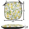 Ambesonne Black and White Chair Seating Cushion Set of 4, Vintage Floral Pattern Victorian Classic Royal Inspired New Modern Art, Anti-Slip Seat Padding for Kitchen & Patio, 16″x16″, White and Black(Green Yellow White)