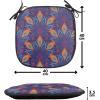 Ambesonne Black and White Chair Seating Cushion Set of 4, Vintage Floral Pattern Victorian Classic Royal Inspired New Modern Art, Anti-Slip Seat Padding for Kitchen & Patio, 16″x16″, White and Black(Orange Pale Blue Purple)