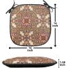 Ambesonne Black and White Chair Seating Cushion Set of 4, Vintage Floral Pattern Victorian Classic Royal Inspired New Modern Art, Anti-Slip Seat Padding for Kitchen & Patio, 16″x16″, White and Black(Pale Orange Dark Coral)