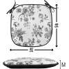 Ambesonne Black and White Chair Seating Cushion Set of 4, Vintage Floral Pattern Victorian Classic Royal Inspired New Modern Art, Anti-Slip Seat Padding for Kitchen & Patio, 16″x16″, White and Black(White and Black)