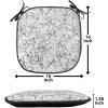 Ambesonne Black and White Chair Seating Cushion Set of 4, Vintage Floral Pattern Victorian Classic Royal Inspired New Modern Art, Anti-Slip Seat Padding for Kitchen & Patio, 16″x16″, White and Black(Grey Pale Blue White)