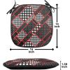 Ambesonne Black and White Chair Seating Cushion Set of 4, Vintage Floral Pattern Victorian Classic Royal Inspired New Modern Art, Anti-Slip Seat Padding for Kitchen & Patio, 16″x16″, White and Black(Scarlet White Black)