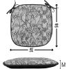 Ambesonne Black and White Chair Seating Cushion Set of 4, Vintage Floral Pattern Victorian Classic Royal Inspired New Modern Art, Anti-Slip Seat Padding for Kitchen & Patio, 16″x16″, White and Black(Grey Black)
