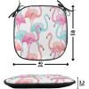 Ambesonne Black and White Chair Seating Cushion Set of 4, Vintage Floral Pattern Victorian Classic Royal Inspired New Modern Art, Anti-Slip Seat Padding for Kitchen & Patio, 16″x16″, White and Black(Pale Blue Salmon Pink)