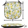 Ambesonne Black and White Chair Seating Cushion Set of 4, Vintage Floral Pattern Victorian Classic Royal Inspired New Modern Art, Anti-Slip Seat Padding for Kitchen & Patio, 16″x16″, White and Black(Green Yellow White)