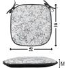 Ambesonne Black and White Chair Seating Cushion Set of 4, Vintage Floral Pattern Victorian Classic Royal Inspired New Modern Art, Anti-Slip Seat Padding for Kitchen & Patio, 16″x16″, White and Black(Grey Pale Blue White)