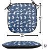 Ambesonne Black and White Chair Seating Cushion Set of 4, Vintage Floral Pattern Victorian Classic Royal Inspired New Modern Art, Anti-Slip Seat Padding for Kitchen & Patio, 16″x16″, White and Black(Violet Blue White)