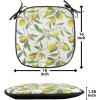 Ambesonne Black and White Chair Seating Cushion Set of 4, Vintage Floral Pattern Victorian Classic Royal Inspired New Modern Art, Anti-Slip Seat Padding for Kitchen & Patio, 16″x16″, White and Black(Fern Green Yellow White)