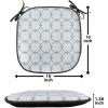 Ambesonne Black and White Chair Seating Cushion Set of 4, Vintage Floral Pattern Victorian Classic Royal Inspired New Modern Art, Anti-Slip Seat Padding for Kitchen & Patio, 16″x16″, White and Black(White Blue)