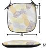 Ambesonne Black and White Chair Seating Cushion Set of 4, Vintage Floral Pattern Victorian Classic Royal Inspired New Modern Art, Anti-Slip Seat Padding for Kitchen & Patio, 16″x16″, White and Black(Marigold Dimgray)