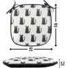 Ambesonne Black and White Chair Seating Cushion Set of 4, Vintage Floral Pattern Victorian Classic Royal Inspired New Modern Art, Anti-Slip Seat Padding for Kitchen & Patio, 16″x16″, White and Black(Charcoal Grey Pale Pink)