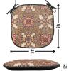Ambesonne Black and White Chair Seating Cushion Set of 4, Vintage Floral Pattern Victorian Classic Royal Inspired New Modern Art, Anti-Slip Seat Padding for Kitchen & Patio, 16″x16″, White and Black(Pale Orange Dark Coral)