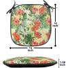 Ambesonne Black and White Chair Seating Cushion Set of 4, Vintage Floral Pattern Victorian Classic Royal Inspired New Modern Art, Anti-Slip Seat Padding for Kitchen & Patio, 16″x16″, White and Black(Red Pale Yellow Green)