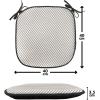 Ambesonne Black and White Chair Seating Cushion Set of 4, Vintage Floral Pattern Victorian Classic Royal Inspired New Modern Art, Anti-Slip Seat Padding for Kitchen & Patio, 16″x16″, White and Black(Cocoa White)