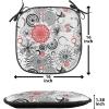Ambesonne Black and White Chair Seating Cushion Set of 4, Vintage Floral Pattern Victorian Classic Royal Inspired New Modern Art, Anti-Slip Seat Padding for Kitchen & Patio, 16″x16″, White and Black(Vermilion Black White)